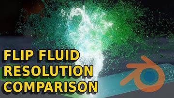 Flip Fluid Resolution Comparison Blender