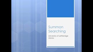 Summon Searching