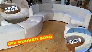 How to Make a Curved Modular Sofa | Simple and Easy Upholstery Process