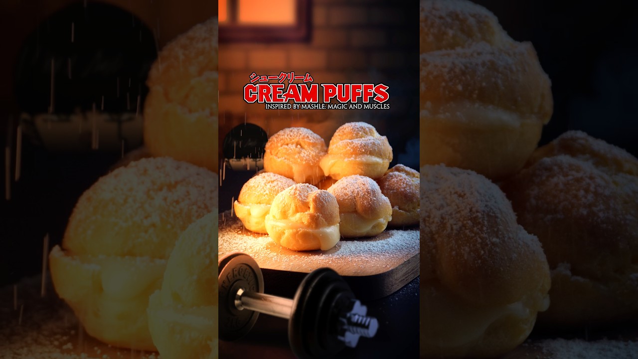 Cooking MASHLE Cream Puffs #anime #food #mashle #edit