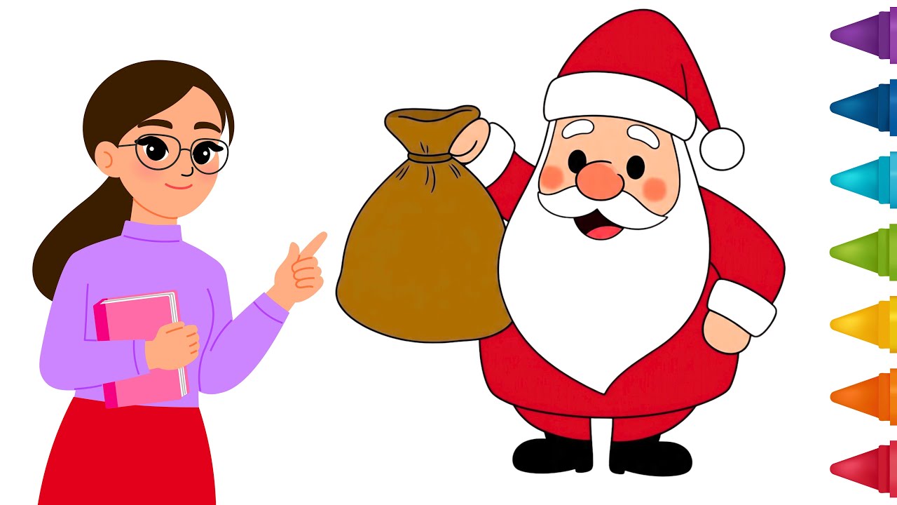 How to Draw cartoon Santa clause drawing 2026 for kids