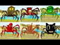 All choo choo charles 2  hulk head spider man house head cartoon cat siren head charles in gmod