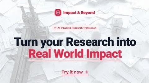 Impact & beyond : Connecting science to society