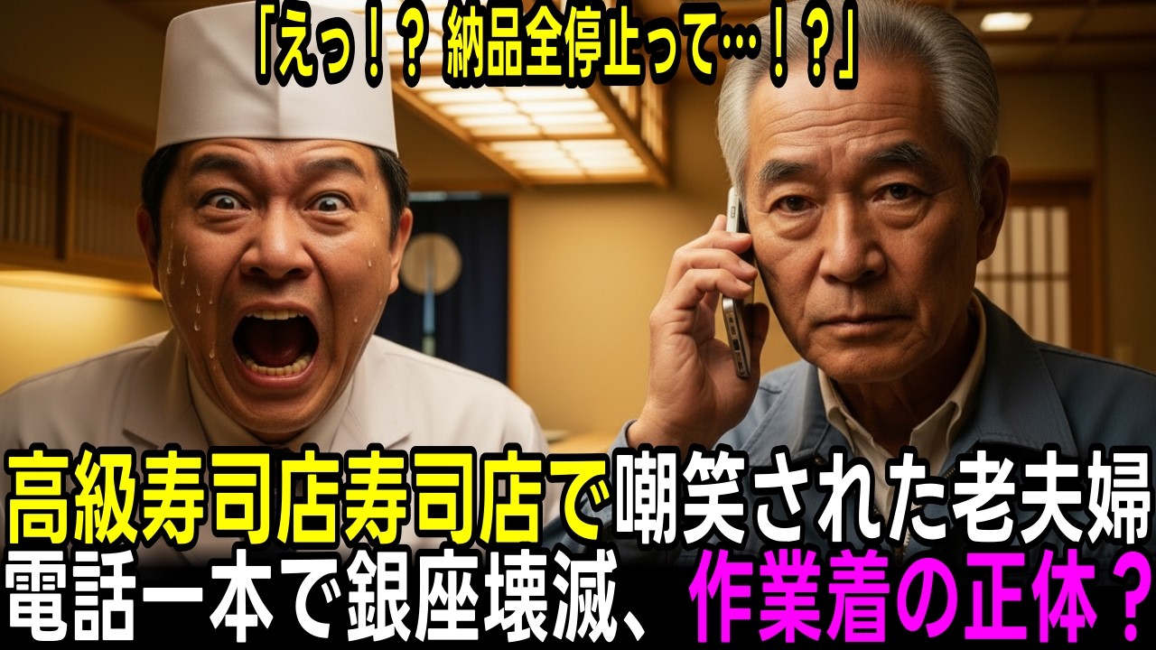 「そのボロ服でここに来たのか？」高級寿司店で嘲笑された老夫婦が電話一本しただけなのに…銀座がひっくり返った