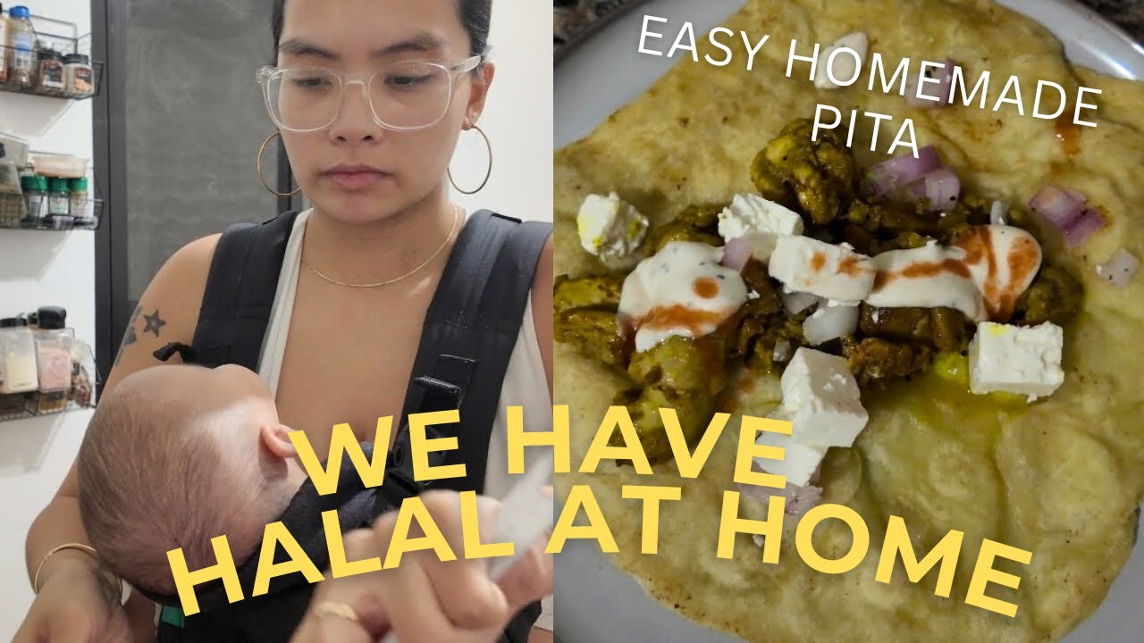 Cooking turmeric chicken pita wraps from start to finish at home | easy pita recipe
