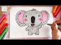 Как нарисовать КОАЛУ просто поэтапно для детей | Как нарисовать животных Австралии | Няня Уля