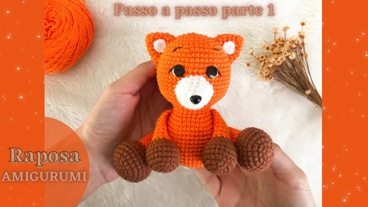 AMIGURUMI RAPOSA *passo a passo* PARTE 1 CABEÇA