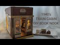 Diyminiature1940s train cabin book nookanavrin