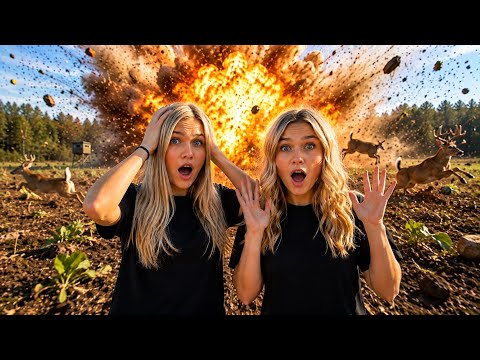 We tried making a Food Plot with EXPLOSIVES!