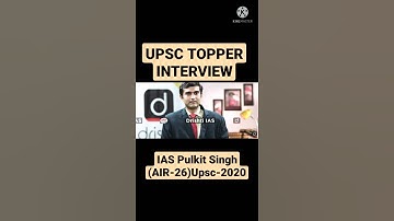 UPSC TOPPER MOCK INTERVIEW ||  IAS Pulkit Singh (AIR-26) Upsc-2020 #short #upsc