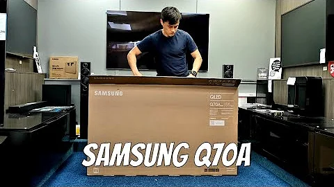 Samsung Q70A QLED Unboxing, Setup with TV and 4K HDR Demos