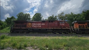 BNSF 5898 LEADS A NB EMPTY MEGA COAL TRAIN WITH 5 MIDDLE DP UNITS AND 3 AT THE BACK INCLUDING A CPKC