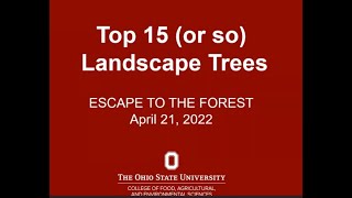 THE TOP 15 TREES FOR THE LANDSCAPE