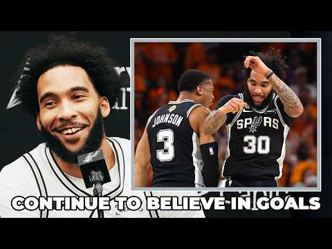 Julian Champagnie 26-27 San Antonio Spurs External Media Day Press Conference