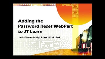 Password Reset WebPart