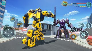 Robot Game Transform & Fight - Android Gameplay || Flying Police Robot Game  screenshot 1