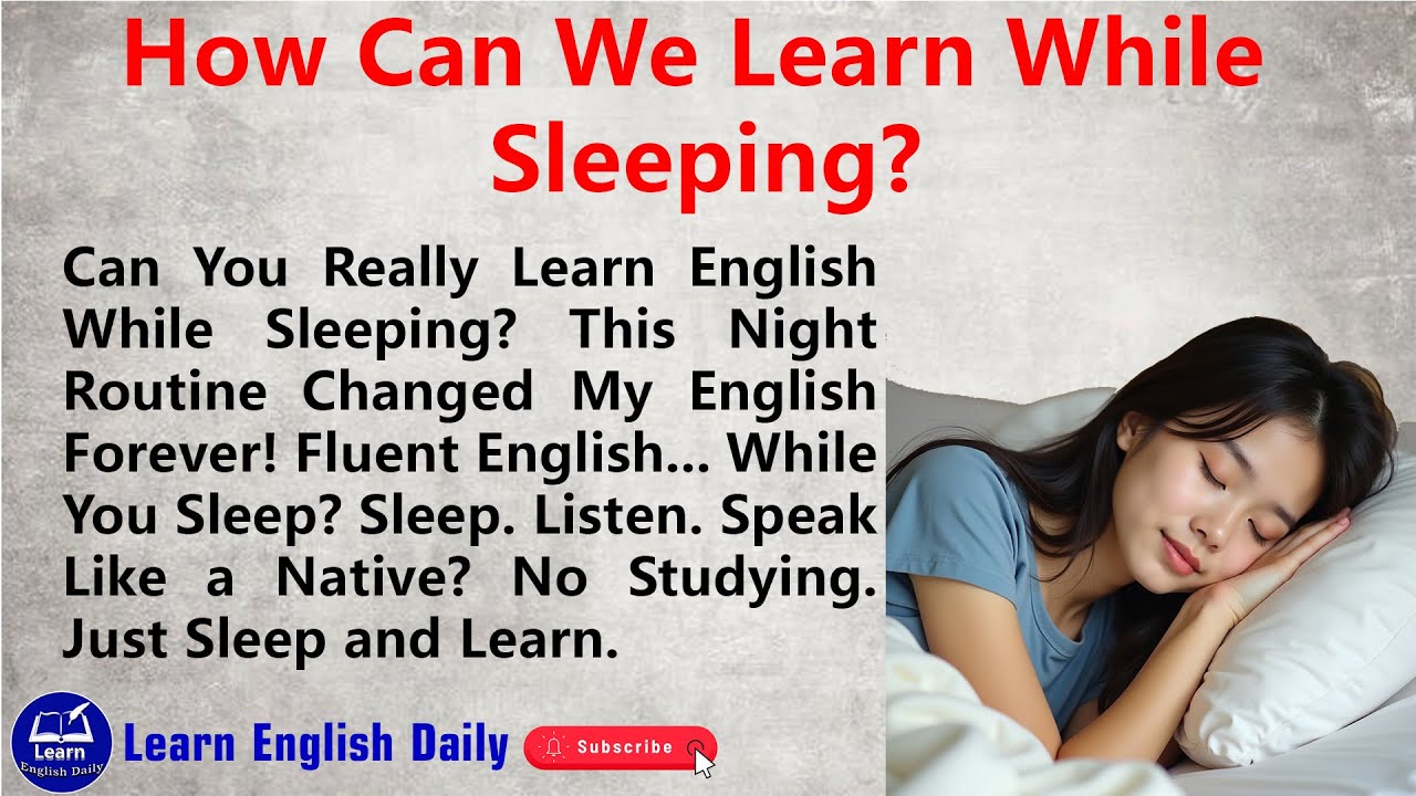 Can You Learn English While Sleeping? || Try This Sleep Listening Method Tonight!