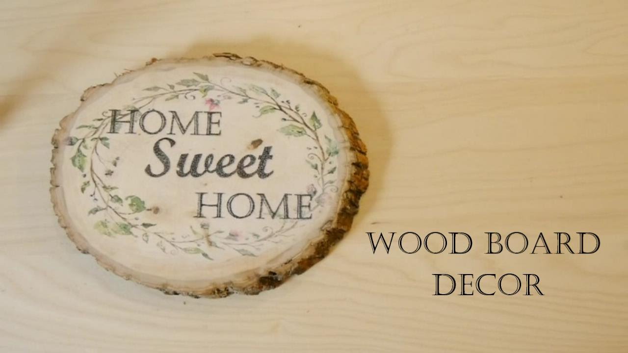 How to make Wood board decor YouTube