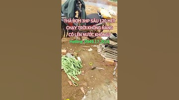 Bơm hỏa tiễn 3HP chuyên cột áp 170 mét chạy điện DC và cả AC 1 pha 220V