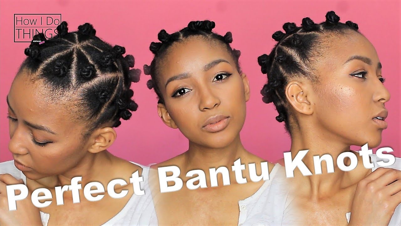 The simple SECRET to the perfect Bantu Knots on Natural Hair | feat. My ...