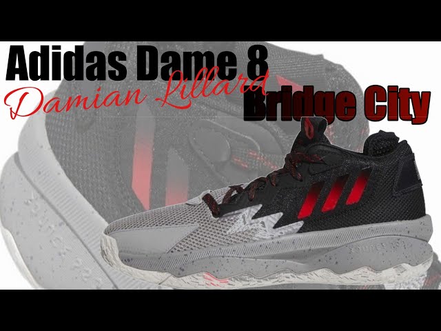 Adidas DAME 8 Damian Lillard Bridge City Black Gray Red Mens Size 13 HR1558 NEW adidas Dame 8  main image 4