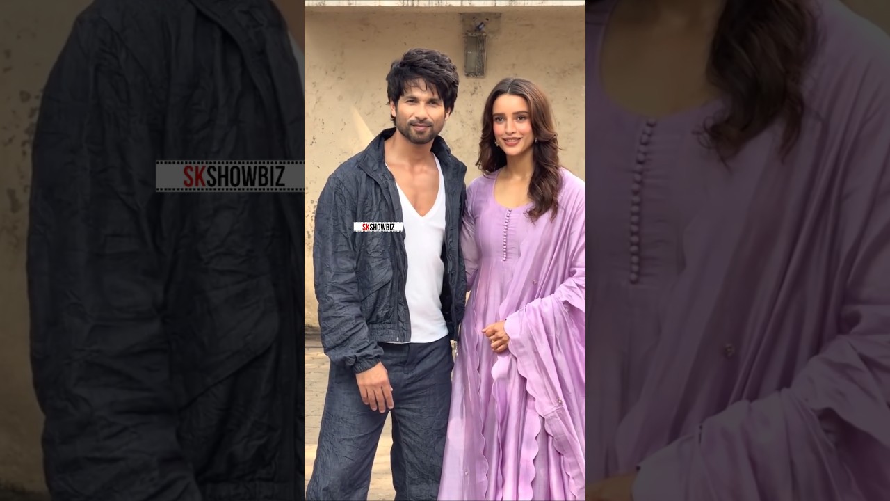 🎬 Shahid Kapoor & Tripti Dimri spotted today at O Romeo promotion event ✨