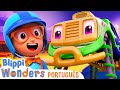 Corrida de Caminhões GIGANTES! 🏁 Blippi em Português 🟠 Vídeos Educativos para Crianças