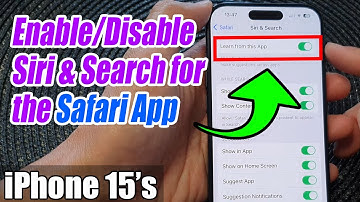 iPhone 15/15 Pro Max: How to Enable/Disable Siri & Search for the Safari App
