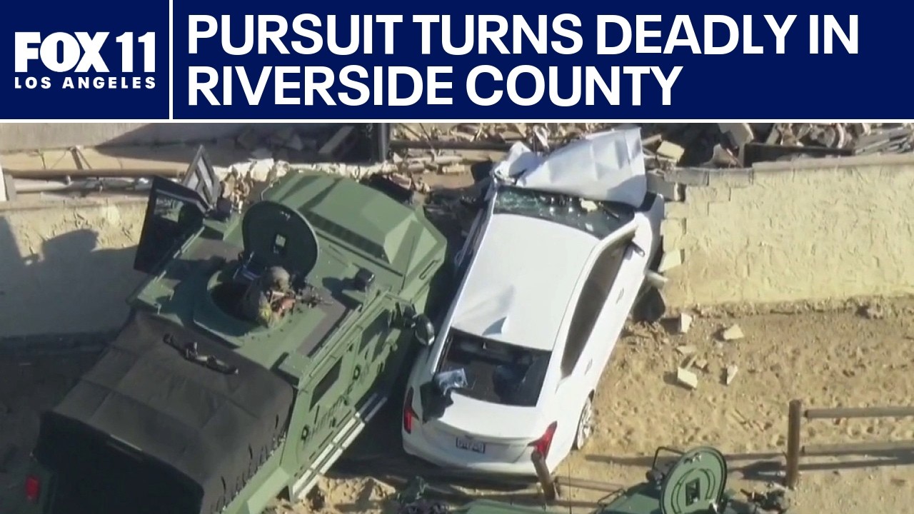 Police chase takes a dangerous turn in Jurupa Valley - YouTube