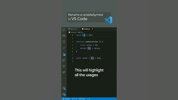 Rename a variable or symbol in VS Code #shorts