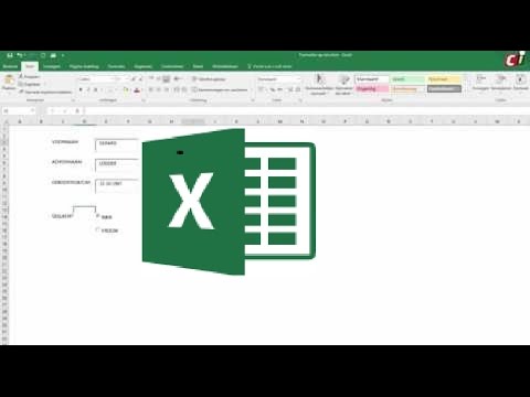 Formulier Maken Met Excel 2016 (2) - Youtube