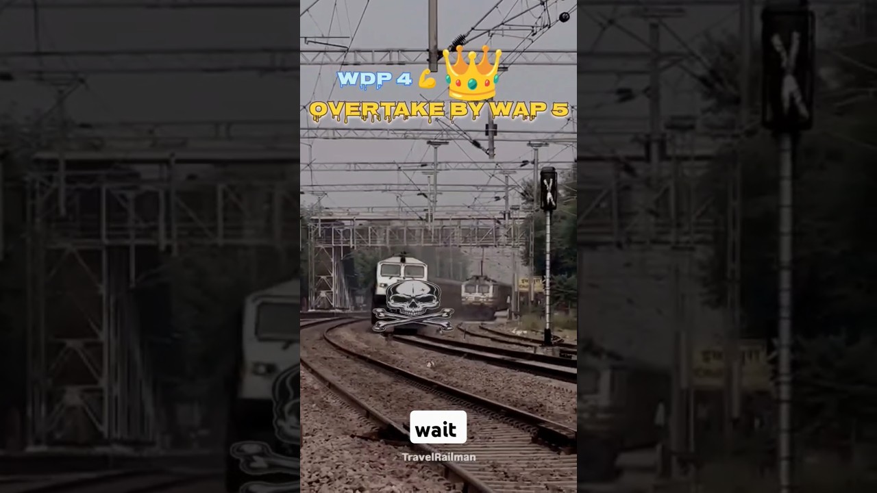 WDP 4 Overtake By 🫡WAP 5 😍 Indian Railway 