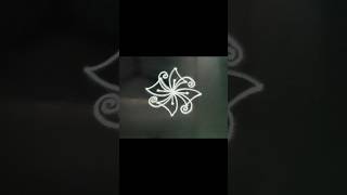 🌸 Easy Daily Muggu Design | Simple Flower Rangoli | Beginners Kolam 🌸