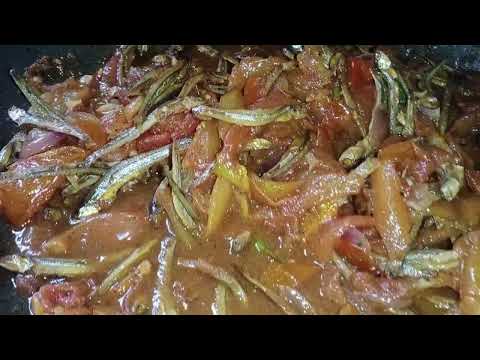 Tomatoes with chilis and small fishes #filipinofood