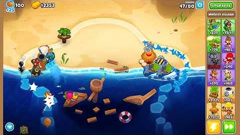 Bloons TD 6 - Double HP MOABS - Off the Coast - No Monkey Knowledge