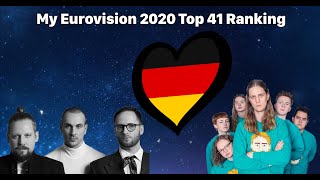 My ESC 2020 Top 41 Ranking With Comments From Germany