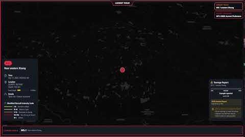 SwarmSight Earthquake Monitoring Live Stream
