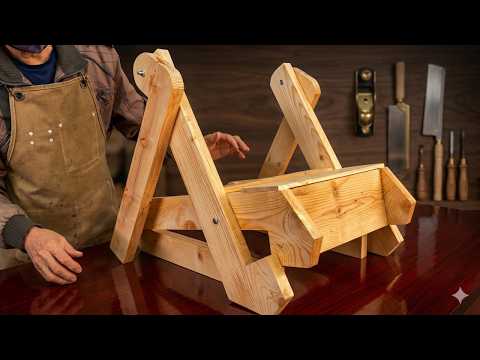 No One Expected This From Old Pallets… Smart Folding Table Build