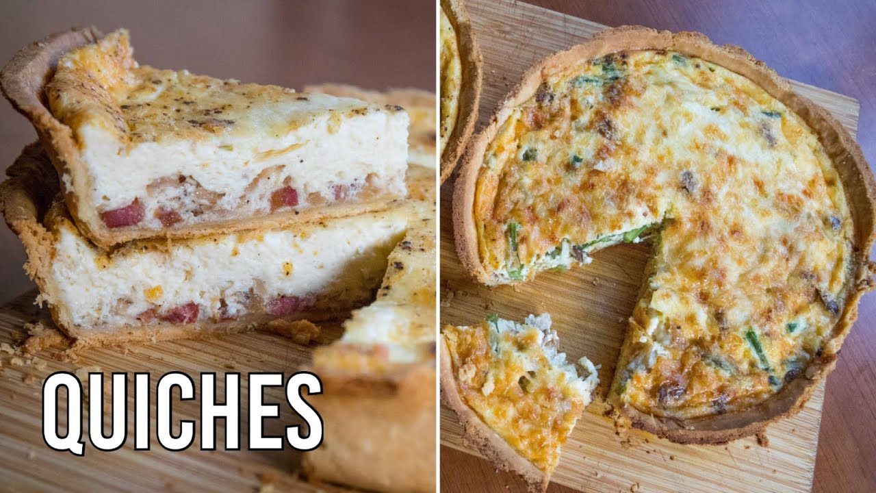 Dos quiches: carbonara y de verduras con gruyère
