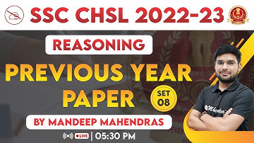 SSC CHSL 2022-23 | SSC CHSL Previous Year Questions | SSC CHSL Reasoning Classes | Mandeep Mahendras