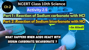 Activity 2.5 I Class 10 Science I Sodium Carbonate and Bicarbonate with HCl
