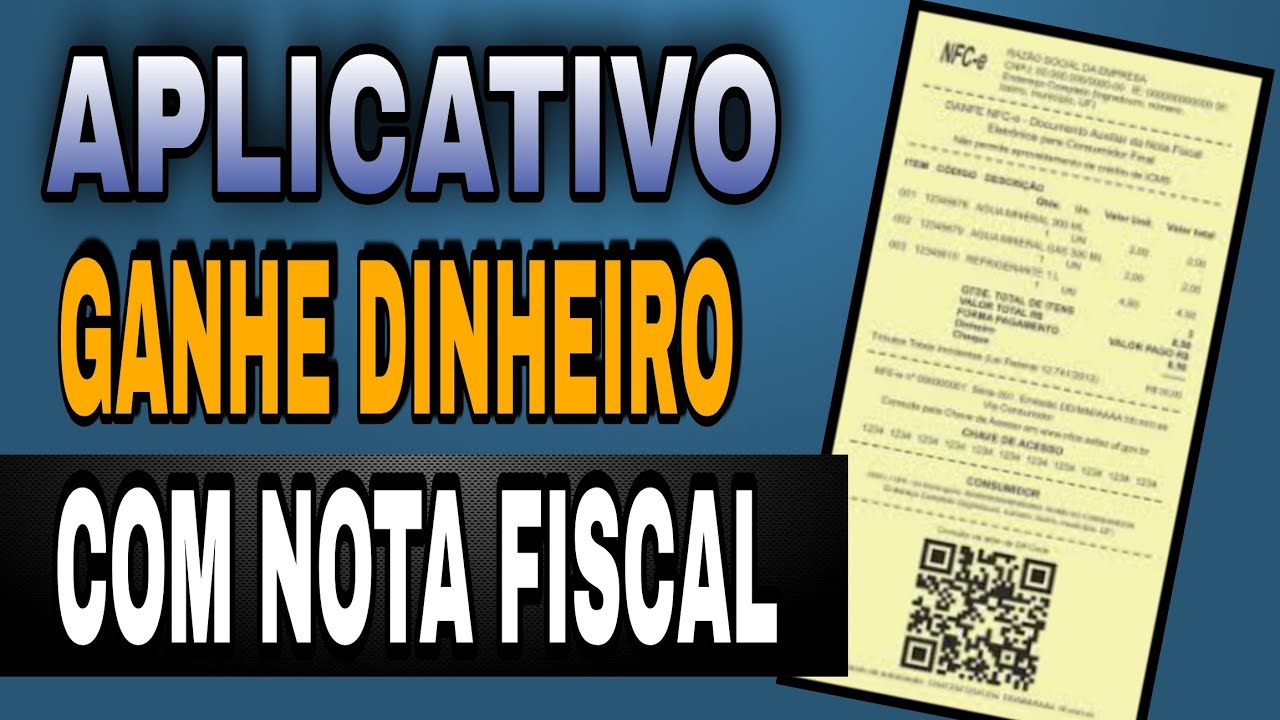 (LANÇOU APP) GANHE DINHEIRO COM NOTA FISCAL.  MELHOR APLICATIVO PAGANDO.