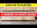 How to Flatten Warped or Bent Plywood 📏