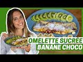 Omelette sucre bananechocococo pour un petitdjeuner sain et gourmand