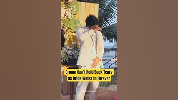 Groom Can’t Hold Back Tears as Bride Walks to Forever #wedding