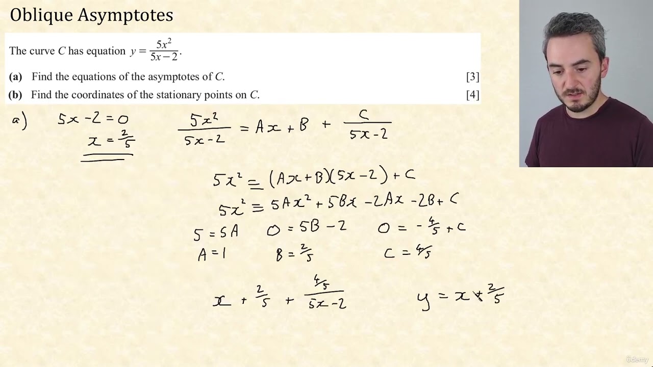 4 - Oblique Asymptotes - Part 2 | CIE A Level Further Pure Mathematics 1 9231