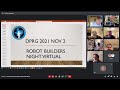 RBNV – Robot Builders Night Virtual – Nov 2, 2021