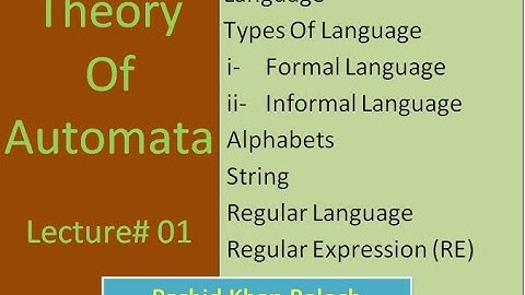 Language and Types in Theory Of Automata in Urdu/Hindi