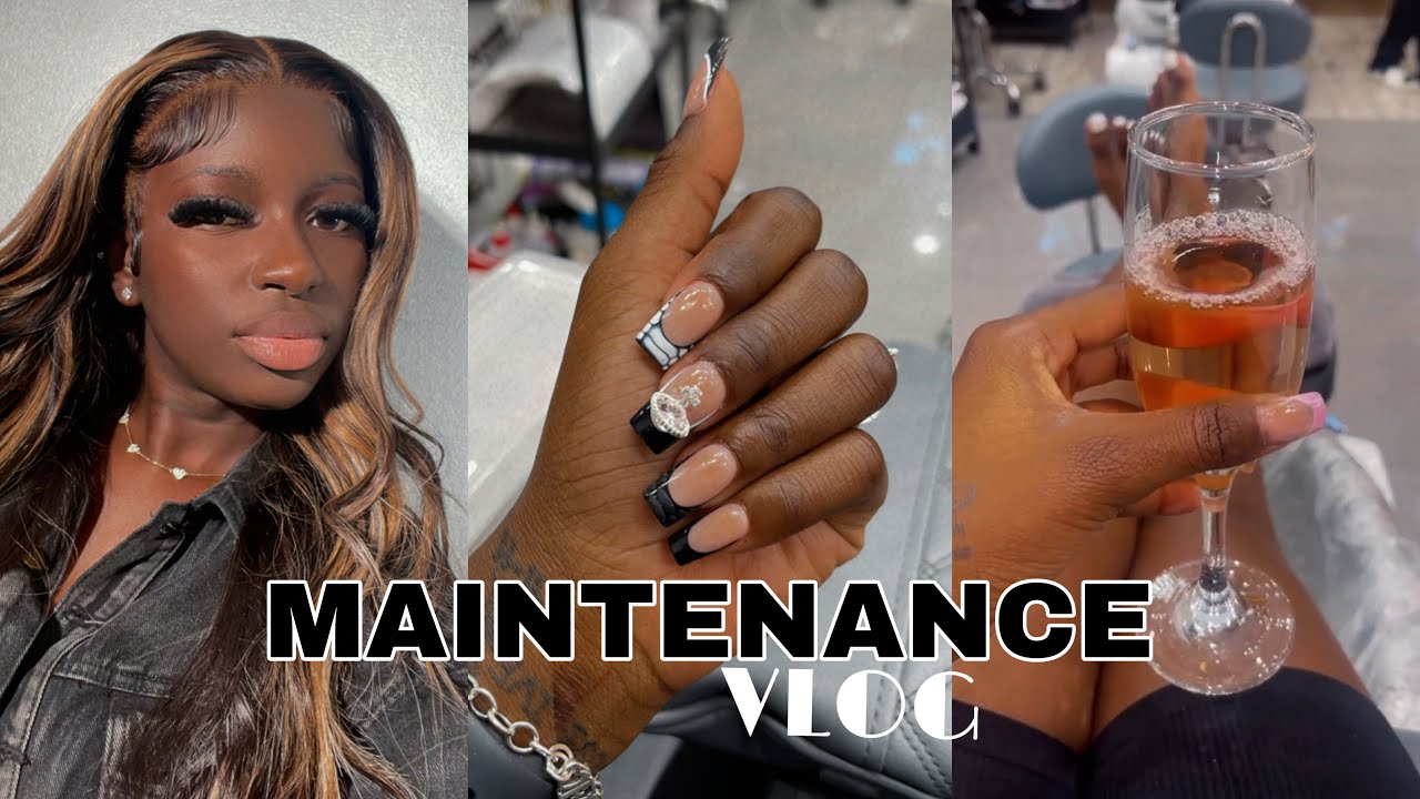 MAINTENANCE VLOG : Nails & Pedicure | Lash extensions | Hair | Iampookie