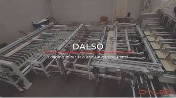 Dalso: loading miter saw and unloading panels
